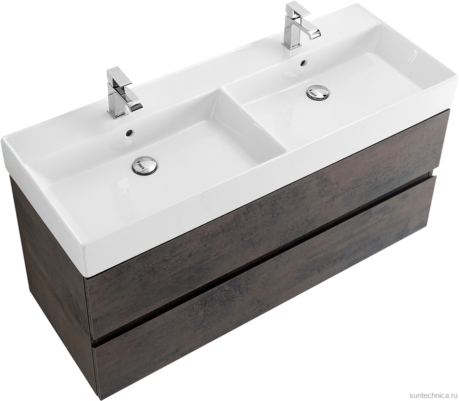 Тумба с раковиной Cezares Molveno 46 120 ossido, с раковиной Cezares CZR-MIL-120-2-LVB