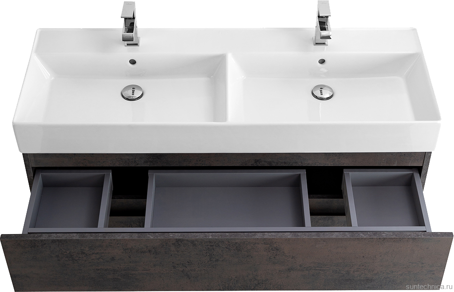 Тумба с раковиной Cezares Molveno 46 120 ossido, с раковиной Cezares CZR-MIL-120-2-LVB