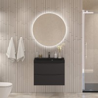 Тумба с раковиной BelBagno Marino 60 подвесная, nero lucido, черная раковина
