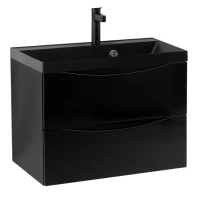 Тумба с раковиной BelBagno Marino 60 подвесная, nero lucido, черная раковина