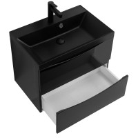 Тумба с раковиной BelBagno Marino 60 подвесная, nero lucido, черная раковина