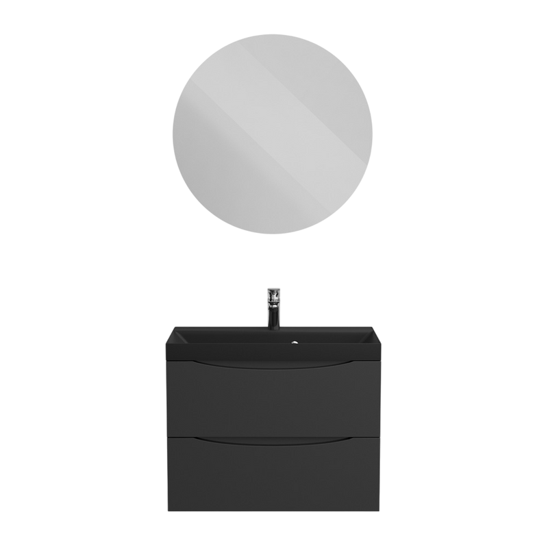 Тумба с раковиной BelBagno Marino 60 подвесная, nero lucido, черная раковина
