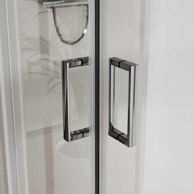 Душевой уголок Vincea City VSS-5CT8010CL 100х80 см, профиль хром, стекло прозрачное
