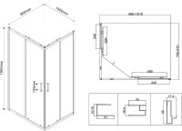Душевой уголок Vincea City VSS-5CT8010CL 100х80 см, профиль хром, стекло прозрачное