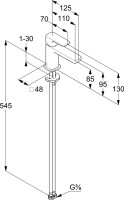 Смеситель для раковины Kludi Renon 422903975 черный матовый