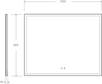 Зеркало BelBagno SPC-GRT-1000-800-LED-TCH-SND с голосовым управлением и подогревом
