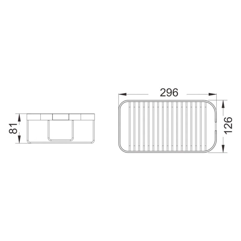 Полка для ванной Shevanik SW51, хром
