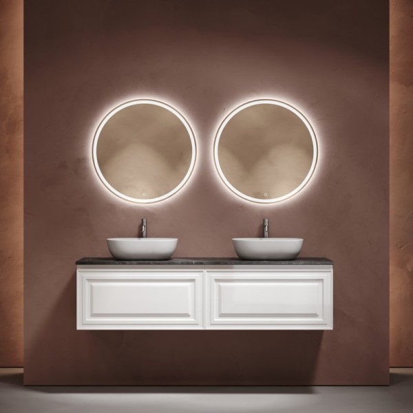 Мебель для ванной комнаты Sancos Very 160 bianco, столешница черный мрамор TT160A1X, раковина CN6009