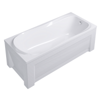 Акриловая ванна Alex Baitler Saima 160x70 см, встраиваемая, белая, с каркасом