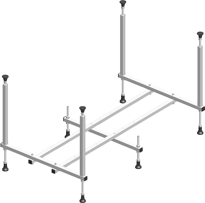 Акриловая ванна Alex Baitler Saima 160x70 см, встраиваемая, белая, с каркасом