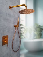 Душевой комплект AltroBagno Unione AltroBagnoUnione040109BC С ВНУТРЕННЕЙ ЧАСТЬЮ, матовая медь