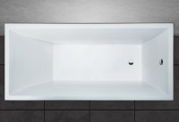Ванна из искусственного камня Marmo Bagno Милано 170x75 см, встраиваемая, белая, на ножках