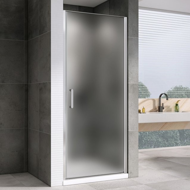 Душевая дверь в нишу Abber Sonnenstrand AG04090M 90 см, профиль хром, стекло матовое