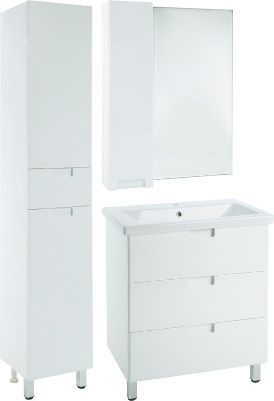 Тумба с раковиной Bellezza Пегас 70 напольная, белая