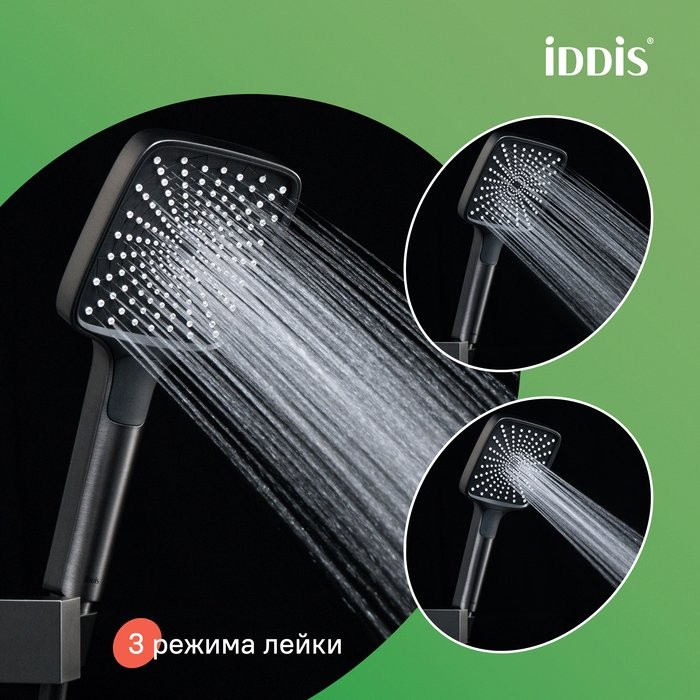 Душевая стойка IDDIS Parker PARGM3Fi06 матовый графит