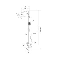 Душевая стойка IDDIS Parker PARGM3Fi06 матовый графит
