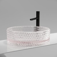 Накладная раковина Ceramicanova Cristal CN6061 розовая