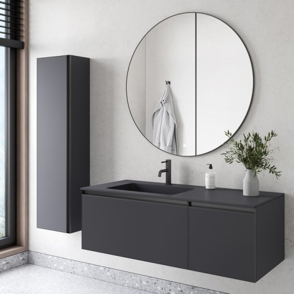 Мебель для ванной комнаты Armadi Art Quatro 2 120 anthracite, с раковиной anthracite