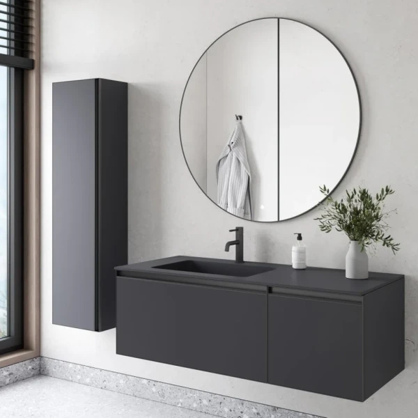 Мебель для ванной комнаты Armadi Art Quatro 2 120 anthracite, с раковиной anthracite