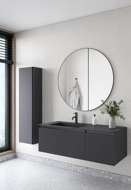 Мебель для ванной комнаты Armadi Art Quatro 2 120 anthracite, с раковиной anthracite