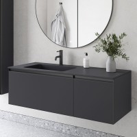 Мебель для ванной комнаты Armadi Art Quatro 2 120 anthracite, с раковиной anthracite