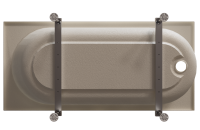 Акриловая ванна Radomir Виктория лайт Ангосто 160x70 см, встраиваемая, белая, на ножках