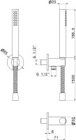 Душевая лейка KERAMA MARAZZI Eterna 69645XKM.59.067 брашированная медь
