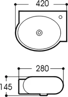 Раковина маленькая в туалет AQUATEK AQ5304-00 Раковина маленькая в туалет AQUATEK AQ5304-00