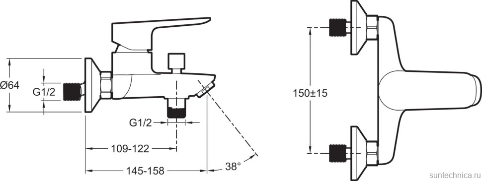Душевой комплект Смеситель Jacob Delafon Oscar E29844-CP + Гарнитур Salute E32907-CP