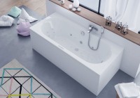 Акриловая ванна Excellent Oceana WAEX.OCE16.SMART 160x75 см, встраиваемая, с гидромассажем, белая, с каркасом, со сливом-переливом