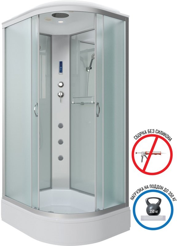 Душевая кабина Niagara Classic NG-33094-14LF 100х90 см, с гидромассажем и пультом управления