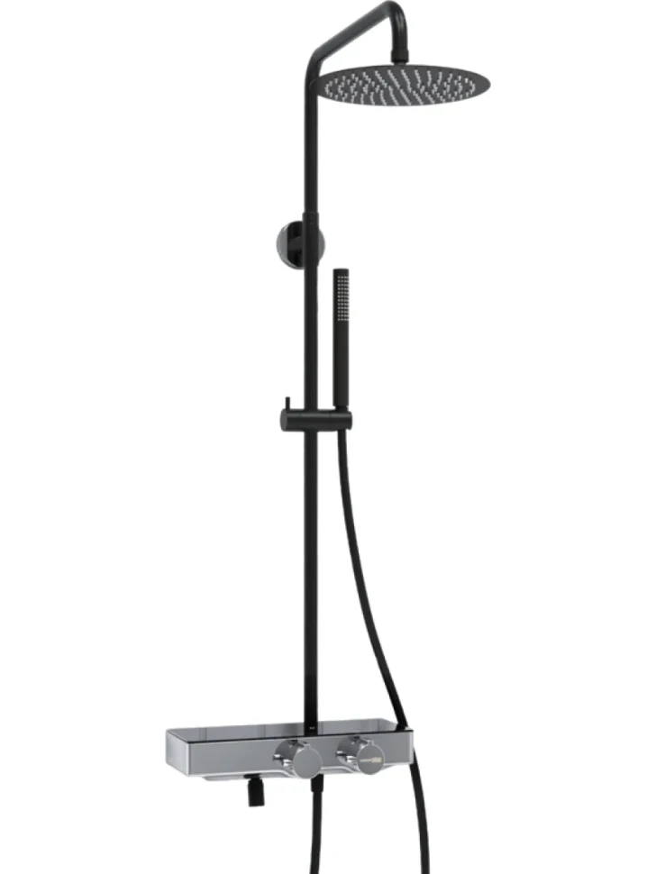 Душевая стойка Wasserkraft Abens 2000 A114.258.217.CB Thermo с термостатом, черная