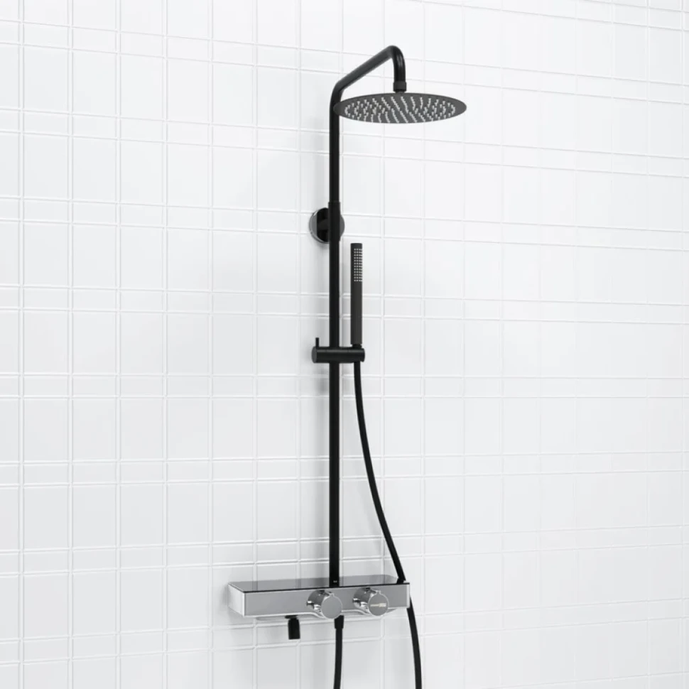 Душевая стойка Wasserkraft Abens 2000 A114.258.217.CB Thermo с термостатом, черная