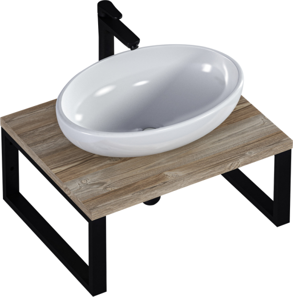 Столешница с раковиной 1MarKa Grunge Loft 60 дуб намибия