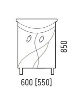 Мебель для ванной комнаты Corozo Наина 60 напольная, белая