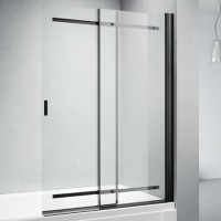 Шторка на ванну Veconi Palau PL-88B 100x140, черный