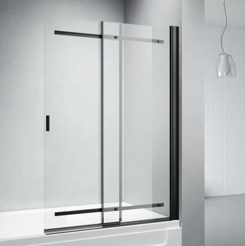 Шторка на ванну Veconi Palau PL-88B 100x140, черный
