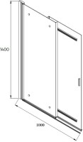 Шторка на ванну Veconi Palau PL-88B 100x140, черный