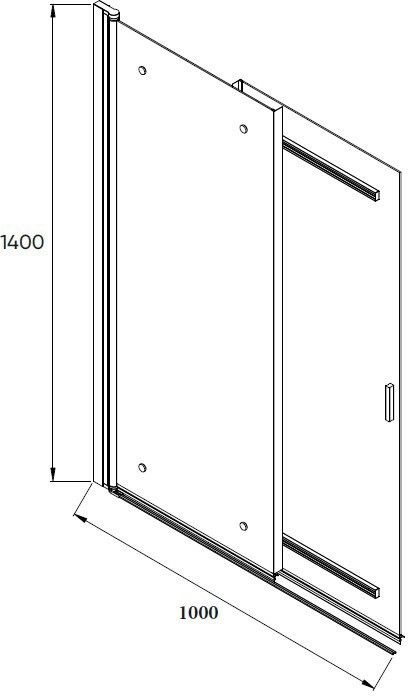 Шторка на ванну Veconi Palau PL-88B 100x140, черный
