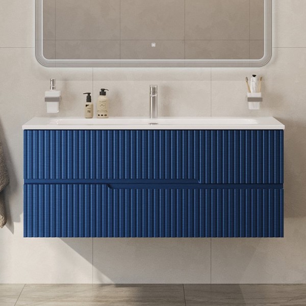 Тумба с раковиной Cezares Duet 120 sapfiro, раковина Cezares CZR-8073-120