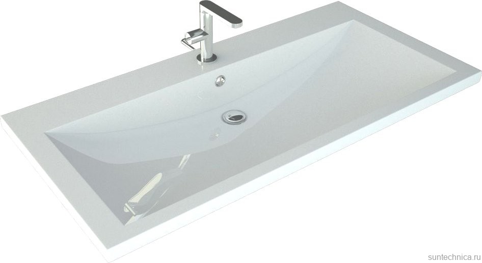 Тумба с раковиной Art&Max Family 100, напольная, Cemento Veneto