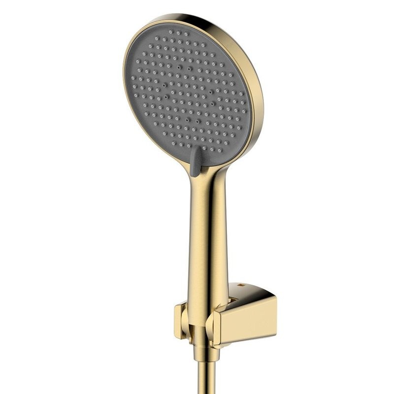 Смеситель для ванны с душевым гарнитуром, шлифованное золото, AQUAme Asti AQM6412BG