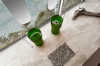 Раковина напольная Abber Kristall AT2701Emerald 45 зеленая, круглая