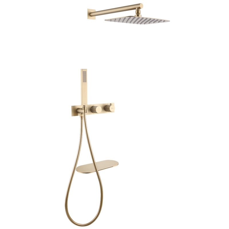 Душевой комплект Abber Rund AF8750G С ВНУТРЕННЕЙ ЧАСТЬЮ, матовое золото