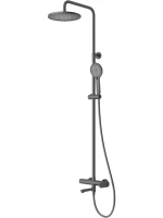 Душевая стойка Cezares Stylus STYLUS-CVD-NOP со смесителем и изливом, матовый черный