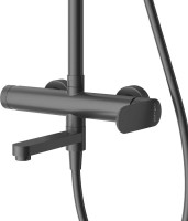 Душевая стойка Cezares Stylus STYLUS-CVD-NOP со смесителем и изливом, матовый черный