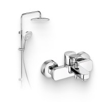 Душевой комплект Смеситель Kludi Pure&Easy 376810565 + Стойка Freshline dual shower system 6709005-00