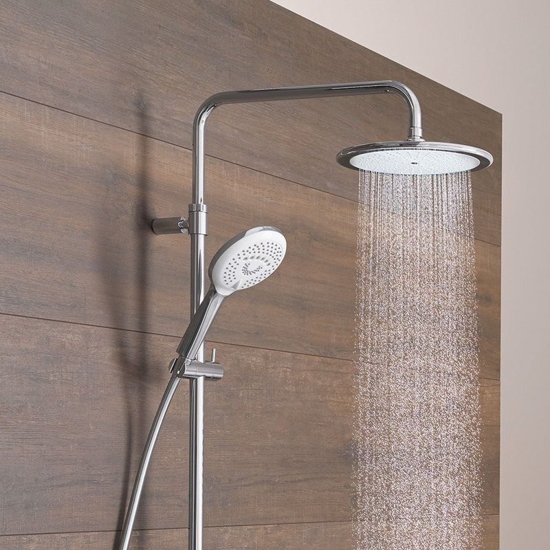 Душевой комплект Смеситель Kludi Pure&Easy 376810565 + Стойка Freshline dual shower system 6709005-00