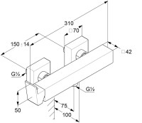 Смеситель для душа Kludi Decus 548315375 белый матовый Смеситель для душа Kludi Decus 548315375 белый матовый