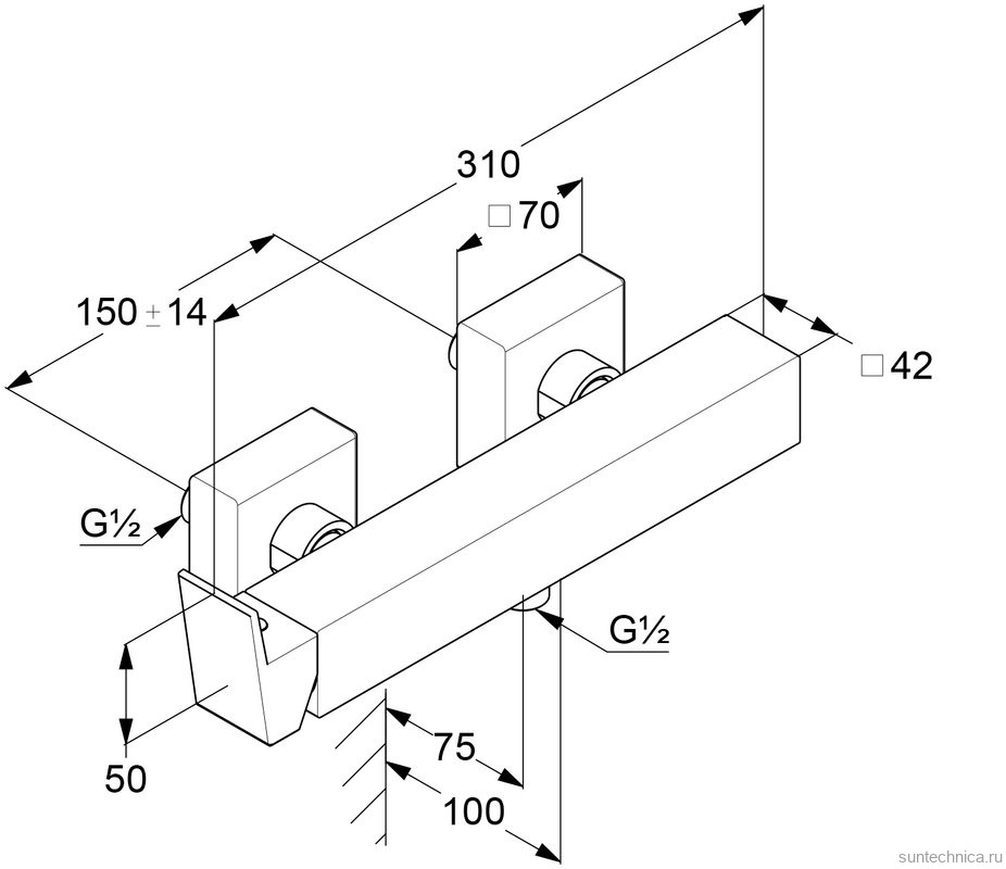 Смеситель для душа Kludi Decus 548315375 белый матовый